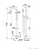KFA MOZA GUN METAL GREY bateria wannowa wolnostojąca grafit szczotkowany 5035-510-61